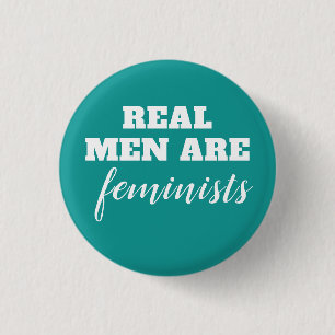 Echte Mannen zijn feministen Ronde Button 3,2 Cm
