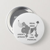 Echte Mannen zoals specht Ronde Button 7,6 Cm (Voorkant /achterkant)