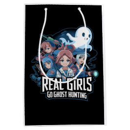 Echte Meisjes Ga Ghost Hunting Gift Bag Medium Cadeauzakje