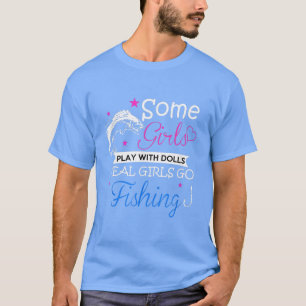 Echte meisjes gaan vissen Nieuw 2022 T-shirt