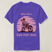 echte meisjes rijden met vuile fiets motocross t-shirt (Design voorkant)