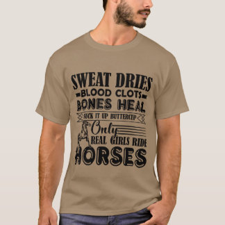 Echte Meisjes Rijden Paarden meisje T-shirt