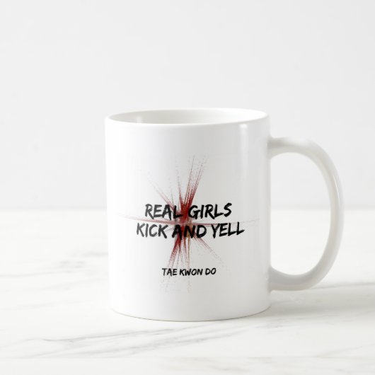 Echte meisjes schoppen en schreeuwen koffie Mok (Rechts)