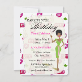 Echte  meisjes verjaardagsfeestuitnodigingen kaart