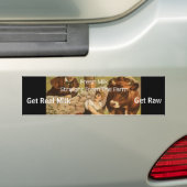 Echte melk krijgen Rauwe bumpersticker (Op auto)