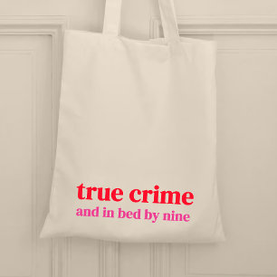 Echte misdaad en in bed door negen tote bag