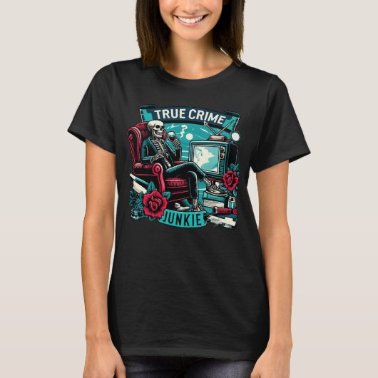 Echte misdaadverslaafde t-shirt (Voorkant)
