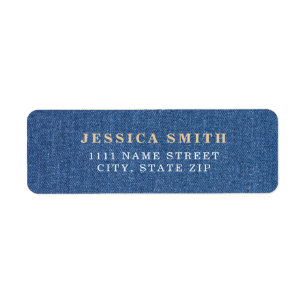 Echte mode jean denim etiket