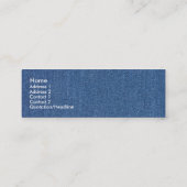 Echte mode jean denim mini visitekaartje (Achterkant)
