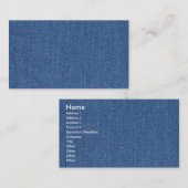 Echte mode jean denim visitekaartje (Voorkant / Achterkant)