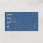 Echte mode jean denim visitekaartje (Achterkant)