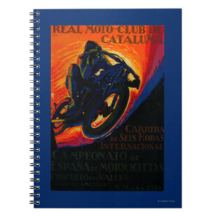 Echte Moto Club Vintage Poster Europa Notitieboek