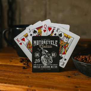 Echte Motorfiets Klassieker Pokerkaarten