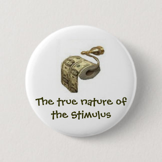 Echte natuur van de stimulans ronde button 5,7 cm