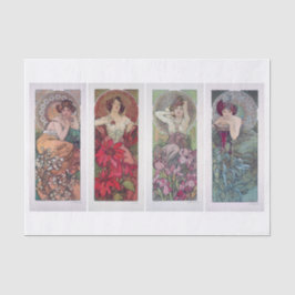 Echte (niet AI)  Art Nouveau Art van Mucha Tissuepapier