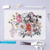 Echte (niet AI) botanische bloemen Tissuepapier (Craft)