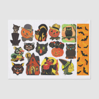 Echte (niet AI) Halloween Fussy Cuts Tissuepapier