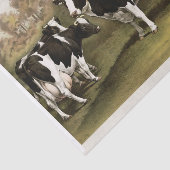 Echte (niet AI)  Koeien in een veld Tissuepapier (Detail)