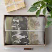 Echte (niet AI)  Koeien in een veld Tissuepapier (Geschenk)