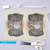 Echte (niet AI) pijp roken uilen illustratie Tissuepapier (Craft)