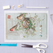 Echte (niet AI) Victoriaans Vogelcollage Tissuepapier (Craft)