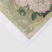 Echte (niet AI) Zaadcatalogus Hoesje Roze Bloemen Tissuepapier (Detail)