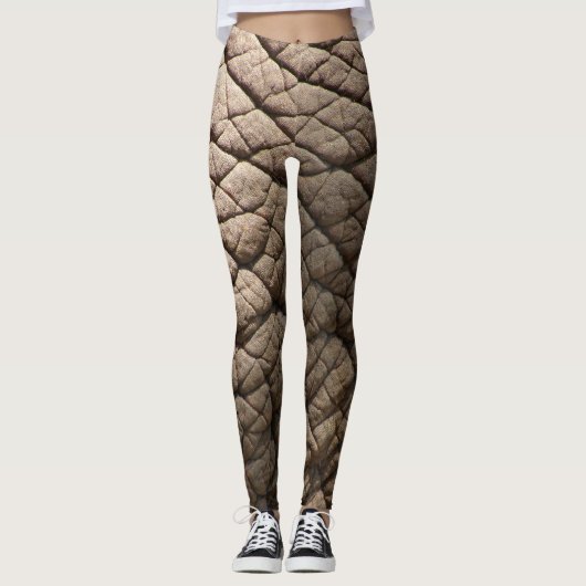 Echte olifantenhuid textuur, gerimpeld. leggings (Voorkant)