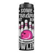 Echte oma's gaan bowlen Graphic Thermosbeker (Voorkant)