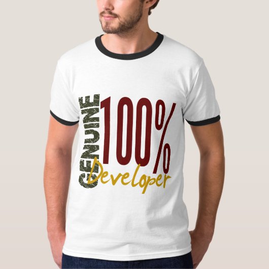 Echte ontwikkelaar t-shirt (Voorkant)