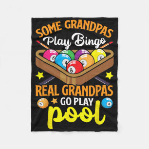 Echte opa's Grappig Pool Speler Biljart Fleece Deken