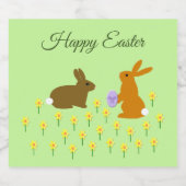 Echte paasbundels en deaffodis bier etiket (Enkel label)