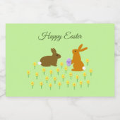 Echte paasbundels en deaffodis likeurfles etiket (Enkel label)