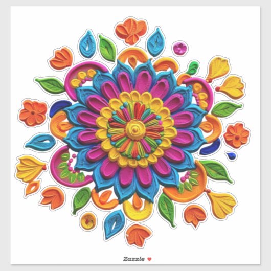 Echte pic rangoli sticker (Vel)