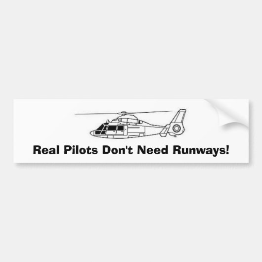 Echte piloten hebben geen banen nodig! bumpersticker (Voorkant)