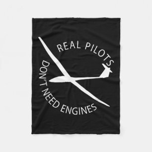 Echte piloten hebben geen motoren nodig Glider Pil Fleece Deken