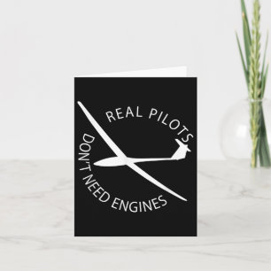 Echte Piloten Hebben Geen Motoren Zweefvlieger Pil Kaart