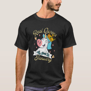 Echte prinsessen geboren in januari Eenhoorn Verja T-shirt