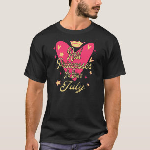 Echte prinsessen geboren in juli Verjaardag 1 T-shirt