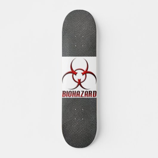 Echte rauwe koolstof, getextureerd biogevaarsymboo skateboard (Voorkant)