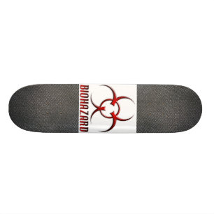 Echte rauwe koolstof, getextureerd biogevaarsymboo skateboard
