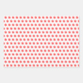 Echte rode en witte snowflake papierbladen inpakpapier vel (Voorkant 2)