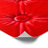 Echte rode lederbekleding. poster (Hoek)