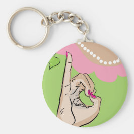 Echte  roze groene sleutelketen voor meisjes sleutelhanger