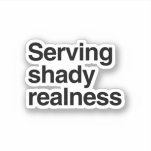 Echte schaduw serveren sticker