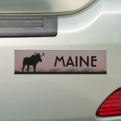 Echte silouette-bumper, MAINE Bumpersticker (Op auto)