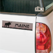 Echte silouette-bumper, MAINE Bumpersticker (Op Truck)