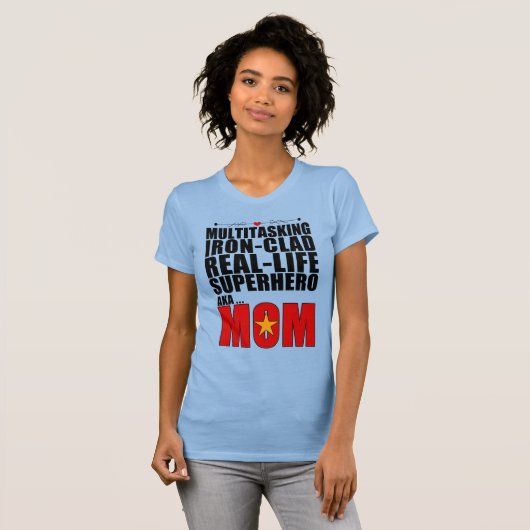 Echte superheld mam t-shirt (Voorkant volledig)