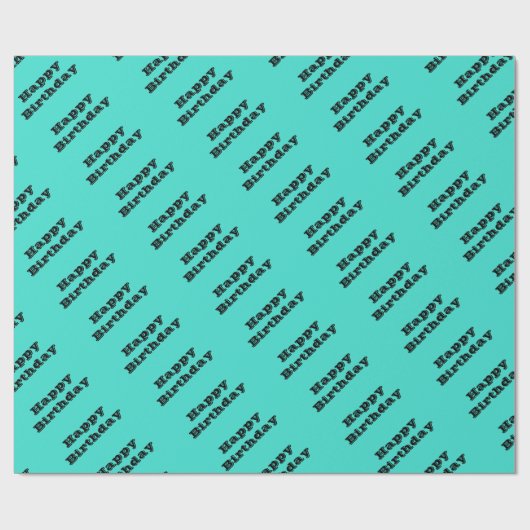 Echte Turquoise Blauw Groen Southwestern Effen Kle Cadeaupapier (Vlak)