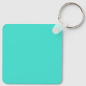 Echte Turquoise Blauw Groen Southwestern Effen Kle Sleutelhanger (Achterkant)