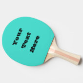 Echte Turquoise Blauw Groen Southwestern Effen Kle Tafeltennisbatje (Zijkant)